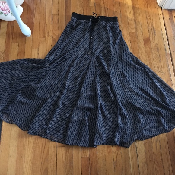 Lapis Tie Front Circle Skirt - Picture 1 of 9